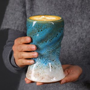 ถ้วยลาเต้เซรามิกสุดสร้างสรรค์สำหรับใช้ในครัวเรือนหม้อถ้วยน้ำชากาแฟ - Product Image 3