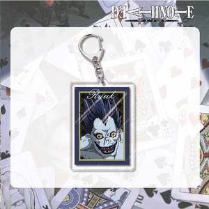 Classique Anime <span class=keywords><strong>Death</strong></span> <span class=keywords><strong>Note</strong></span> Transparent Acrylique Porte-clés Double Face Imprimer Japonais Dessin Animé Pendentif - Product Image 3