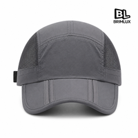 Casquette de baseball en nylon respirant avec dos en maille, fermeture réglable, visière incurvée, design color-block, style urbain, chapeau sportif d'extérieur