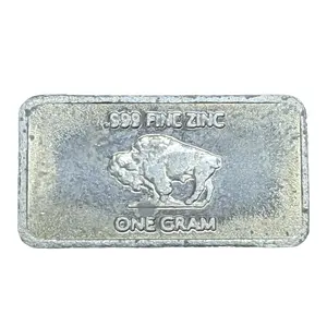 Rare Metal Art Collection - 1 gram USA American Buffalo Brass Bullion Bar