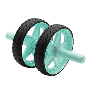 Rodillo de rueda Ab con correa para el pie, doble rueda Ab, potencia Personal, <span class=keywords><strong>gimnasio</strong></span>, rueda Ab, equipo de entrenamiento de fuerza <span class=keywords><strong>deportivo</strong></span> multifunción - Product Image 2