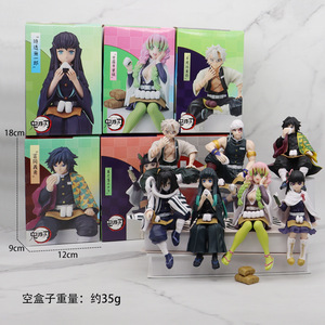 New Style Demon <span class=keywords><strong>Slayer</strong></span> Action Figure Sitting Posture Kamado Tanjirou Kamado Nezuko Figure con scatola dei colori per regalo per bambini - Product Image 3