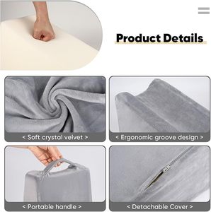 Custom Ergonomic Nursing Arm Rest Cushion for Bed and <b>Sofa</b>, Memory Foam Pressure Relief Arm <b>Support</b> Wedge Pillow - Product Image 3