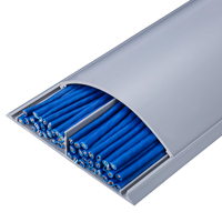 No.12 120mm/4.72 "W largeur extérieure blanc plastique Pvc câble goulotte sol cordon couverture avec support adhésif électrique décoratif