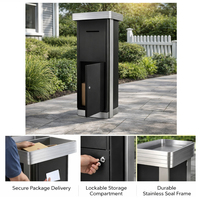 Boîtes de livraison de colis pour l'extérieur, boîte de livraison en acier inoxydable pour colis, courrier, antivol, verrouillable, grande boîte à colis