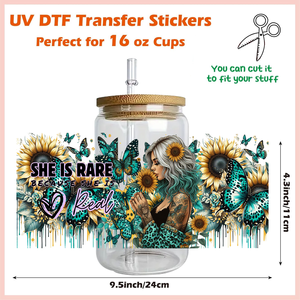 Autocollants imperméables en vinyle pour enveloppes de tasses en verre personnalisées, transferts UV DTF imperméables de 16 oz, étiquettes pour enveloppes de tasses, impression par transfert - Product Image 6