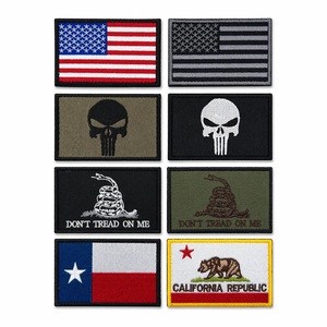 Patch Tattiche Ricamate con Bandiera Americana, Design Ecologico con Gancio e Anello per Cappelli - Product Image 6