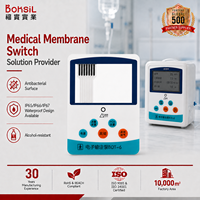 Structure robuste, finition mate, membrane graphique en polycarbonate, panneau de clavier, étiquette de commande, ventilation médicale