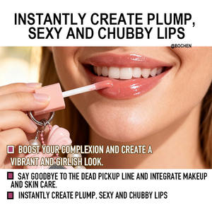 Atacado Vegan <span class=keywords><strong>Lip</strong></span> <span class=keywords><strong>Gloss</strong></span> Chaveiro Longa Duração Limpar Shimmer Glitter <span class=keywords><strong>Lip</strong></span> Óleos Stick High Pigment Hidratante Herbal Mineral - Product Image 6