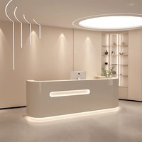Comptoir de réception d'hôtel personnalisé en forme de L coin clinique de beauté Comptoirs de réception de spa à vendre