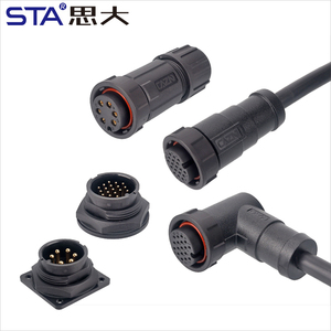 Conector de Aviación E16, Montaje Trasero de Bayoneta, Receptáculo Cuadrado para PCB, Macho y Hembra, 2 3 4 5 6 7 18 20 21 22 pines - Product Image 1