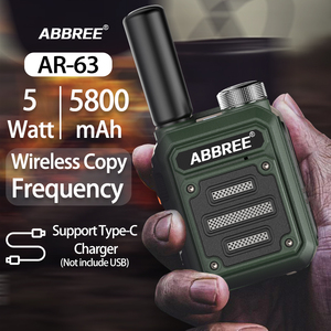 AR-63 xách tay mini Walkie Talkie Tần số không dây ham Radio cho săn bắn chuyên nghiệp giao tiếp Type-C - Product Image 2