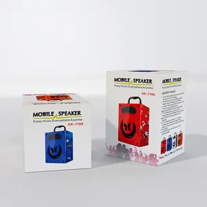 Altavoz intermitente con impresión de logotipo personalizado, caja de embalaje de papel plegable, altavoz móvil para coche, caja de envío inalámbrica, caja corrugada