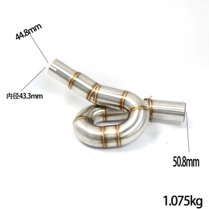 ท่อไอเสียรถจักรยานยนต์สแตนเลสแบบสวม สำหรับ Bnelli 300 BJ300 <span class=keywords><strong>GS</strong></span> BN302 TNT300 ปี 2014-2018 สีเงิน - Product Image 3