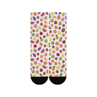 Personnalisé 360 °   Chaussettes de sport imprimées sur toute la surface, chaussettes athlétiques avec logo personnalisé, vente en gros