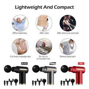<span class=keywords><strong>Mini</strong></span> pistolet de massage 2026 rechargeable, <span class=keywords><strong>masseur</strong></span> musculaire portatif à percussion pour tissus profonds avec 4 têtes - Product Image 4