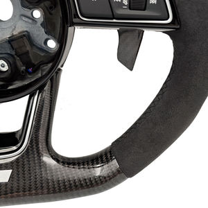 Volante Personalizado de Fibra de Carbono y Alcántara Modelo M para <span class=keywords><strong>Audi</strong></span> A3 8V A4 A5 A6 A7 C6 C7 C8 S3 S4 S5 S6 B7 B8 B9 Q5 Q7 - Product Image 3