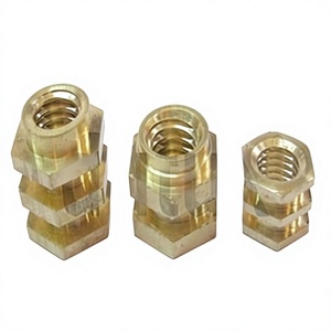 Écrous industriels standard ISO en laiton poli Inserts hexagonaux Roto avec filetage M3 pour M6 M4 M10 - Product Image 1