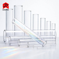 Tube en verre borosilicate résistant à la chaleur pour visiographe de chaudière chimique, tube en verre transparent haute température, longueur personnalisée