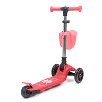 (Non destiné à la vente au détail) Trottinette pour enfants avec panier, roues lumineuses LED, plateau lumineux, pas besoin de batterie