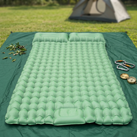 Matelas de couchage gonflable double YYJ-D2 avec gonfleur automatique intégré, matériau TPU imperméable pour la randonnée et le camping