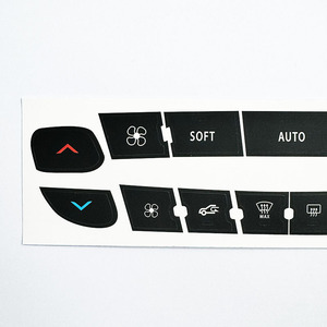 Autocollants pour boutons du panneau de commande de climatiseur, pour Renault Megane Master Scenic, adhésif en PVC noir, impression numérique personnalisée - Product Image 2