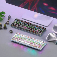 Clavier de jeu mécanique sans fil personnalisé en usine, à changement de couleur, trois modes, hot-swappable, vente chaude