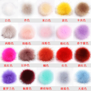 ลูกบอลขนจิ้งจอกเทียมขนาด5ซม. 8ซม. 10ซม. สำหรับรองเท้าแตะ - Product Image 6