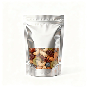 Custom Side Seal <b>Bag</b> For Food Biscuit Candy Chocolate Wrapping With Transparent Window Heat Seal Resealable Snack <b>Packaging</b> <b>Bag</b> - Product Image 2