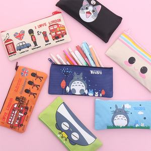 Étui à crayons et stylos en toile grande capacité personnalisé, trousse de maquillage, pochette de rangement pour marqueurs, sac de papeterie pour l'école et le bureau - Product Image 6
