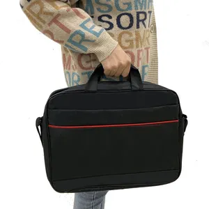 Hot Sale Ready-to-ship Portable Premium Oxford Conference Black Laptop PC Briefcase Tote Tablet Bag for Programmer