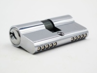 Serrure à mortaise étroite en aluminium de sécurité Euro pour porte, fabriquée en Chine, avec cylindre, clé et bouton, pour une sécurité accrue