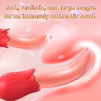 2-in-1 Hochrealistischer Nippel- und Klitorisvibrator, Zungenleckendes Sexspielzeug für Frauen mit 10 Modi, Paar-Vorspiel-Spielzeug