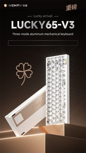 คีย์บอร์ดไร้สาย Weikav Lucky65 V3 แบบสามโหมด เชื่อมต่อผ่าน USB คีย์บอร์ดแบบกลไก 67 ปุ่ม ตัวเครื่องอะลูมิเนียมอัลลอยด์ ไฟ RGB Backlit แบบ Hotswap รองรับ <span class=keywords><strong>QMK</strong></span>/VIA - Product Image 3