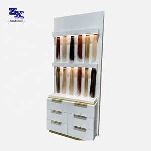 Custom Retail Hair Salon Furniture Hair Extension <strong>Wall</strong> <strong>Display</strong> <strong>Cabinet</strong> with LED Wig Shop <strong>Display</strong> <strong>Cabinet</strong> Stand - Product Image 6