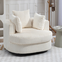 Fauteuil inclinable rotatif de luxe italien pour une personne, pour appartement, salon, balcon, design moderne, housse amovible et lavable
