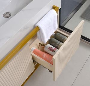 Lavandino di nuovo Design con comodino stile moderno doppio bagno lavandino da bagno vanità - Product Image 5