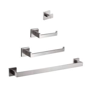 DB Luxury Bathroom <b>Hardware</b> Set Stainless Steel Brushed Finish Wall Mounted Modern Design for Hotels - Product Image 1