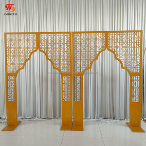 SMOOTH New Design Wedding Gold Iron Arch <b>Backdrop</b> <b>Stand</b> for Wedding Decoration Party Decor - Product Image 1