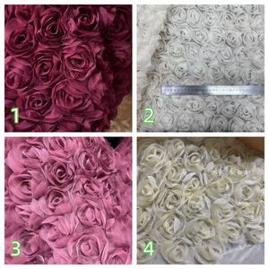 Prix usine brodé 3D Rose tissu broderie dentelle broderie Rose blanche dentelle <span class=keywords><strong>Lolita</strong></span> robe pour <span class=keywords><strong>la</strong></span> fabrication de nappe - Product Image 5
