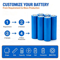 Batterie cylindrique lithium-ion à faible MOQ 14500, 600 mAh, 800 mAh, 1000 mAh, 3,7 V, rechargeable pour enceintes