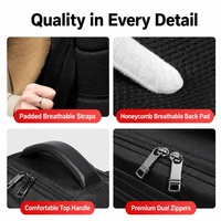 Sac à dos professionnel pour ordinateur portable, en nylon balistique, sac de voyage étanche, sac à dos pour ordinateur, pochette pour ordinateur portable de 15,6 pouces