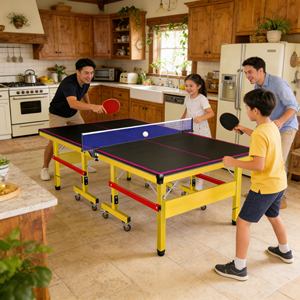 Mesa de Ping Pong Premium, Mesa de Tenis de Mesa Móvil Personalizada con Ruedas, Juego de Interior para Deportes Escolares - Product Image 2