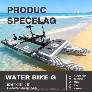 Weishion — bateau hydrorider vélo aquatique  <span class=keywords><strong>gonflable</strong></span> flottant pour lac à pédales d'eau ponton en aluminium - Product Image 2