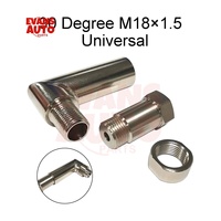 Capteur d'oxygène universel 304SS, angle de 90 degrés, 45 mm, filetages M18*1.5, adaptateur de capteur d'oxygène 3 pièces