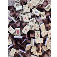 Nouvel ensemble de mahjong américain en acrylique avec motif floral victorien vintage tortue et dragon pour jeu familial et cadeau