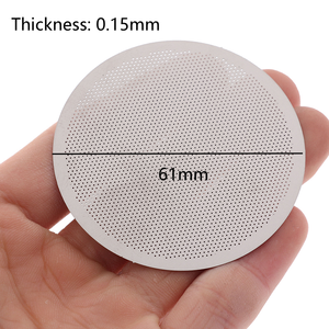 חם מכירה dia 61 מ מ "מ נירוסטה תצריב תחליף קפה מתכת מסנן קפה עם חור קטן - Product Image 2