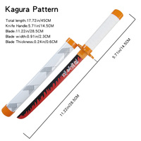 45cm  Alat Peraga Senjata Cosplay Bahan Bambu dan Kayu