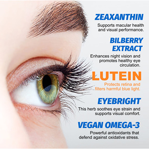 Top Quality Health Lutein Zeaxanthin Vegan Omega-3 Capsules 60 Count Eye Health Support <b>Supplement</b> - Product Image 5