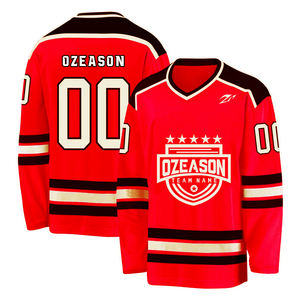 Großhandel Hochwertiges Sublimations-Eishockey-Trainingstrikot Günstiges Individuelles Logo Bestickt Bedruckt Übergröße Jugend-Eishockeytrikot - Product Image 5